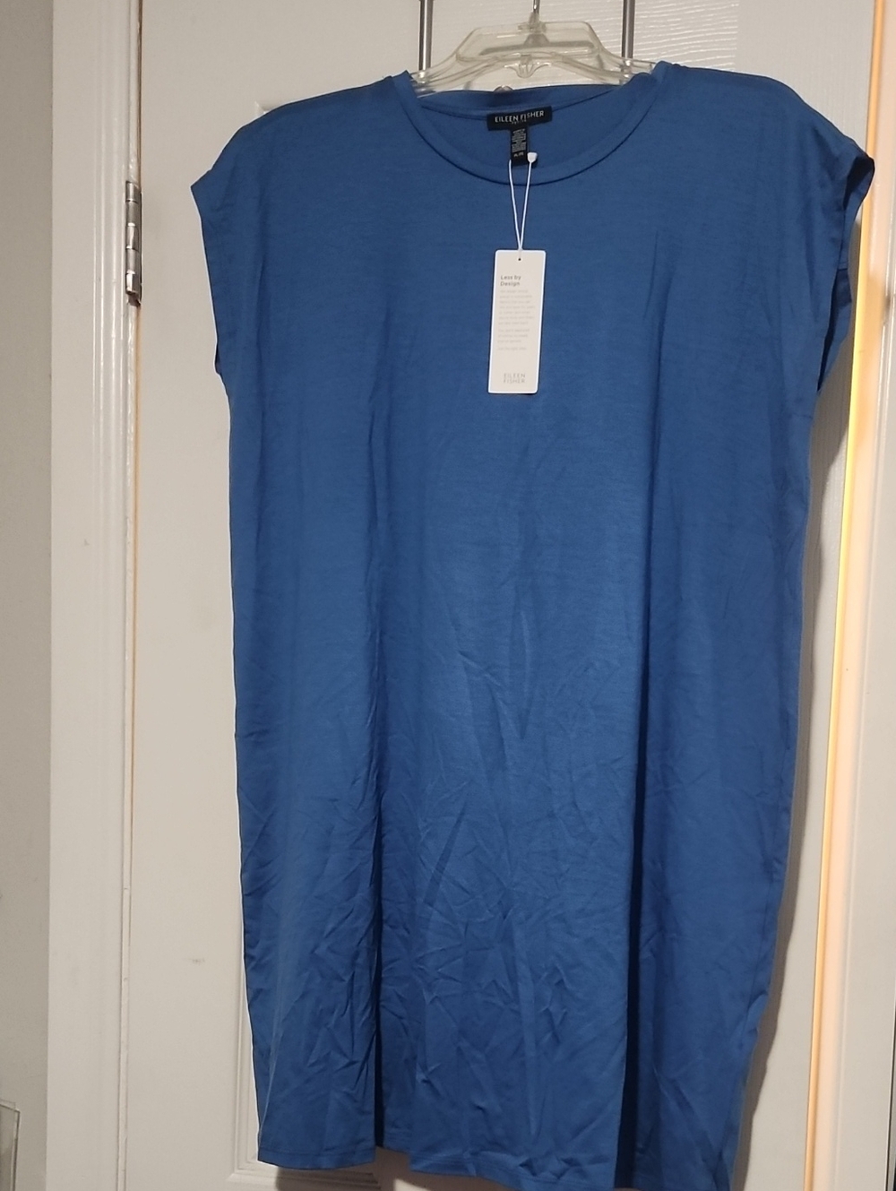 Ellen Tracy cobalt blue midi shift dress